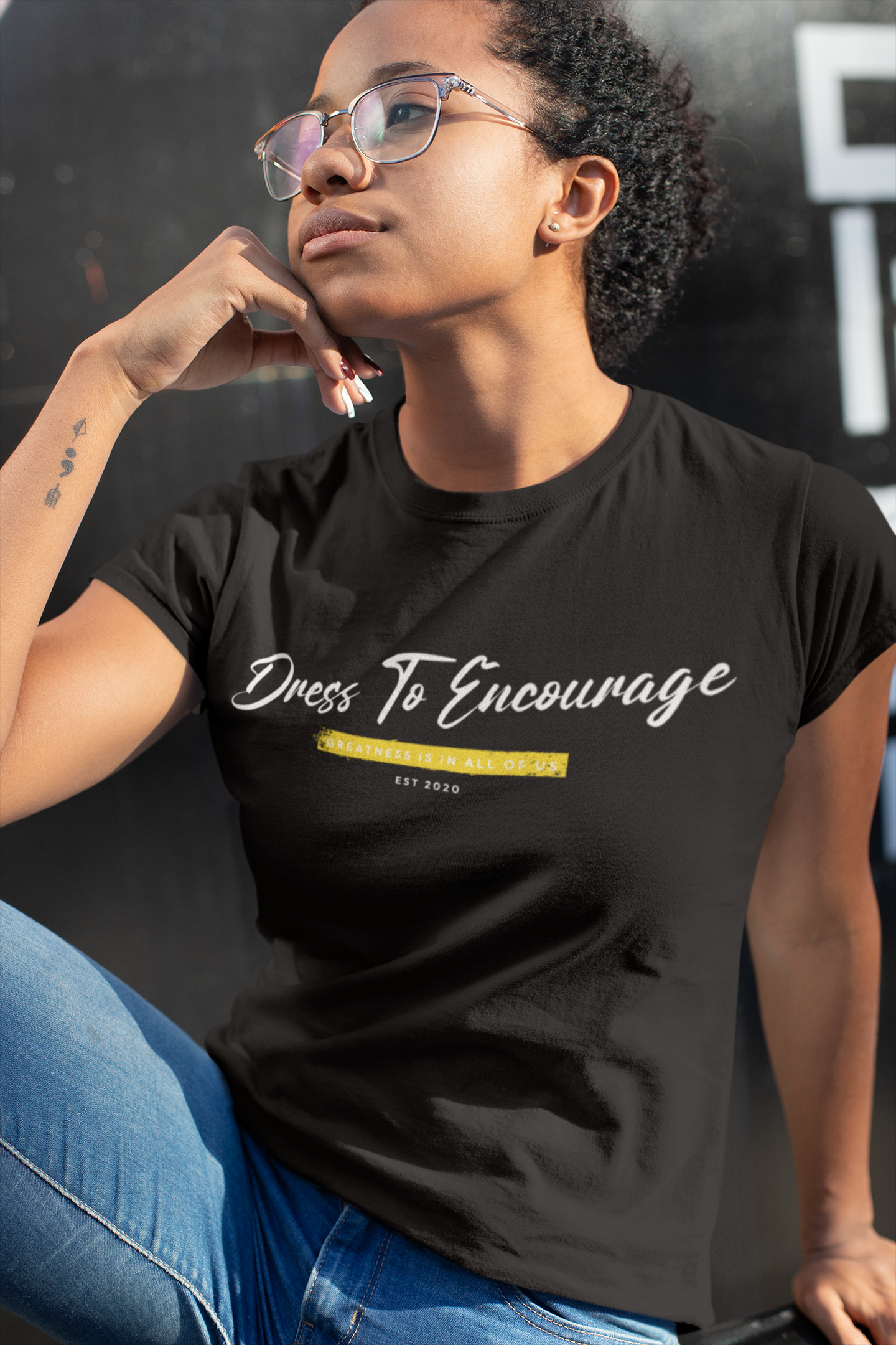 Dress To Encourage- Signature Logo Tee