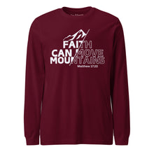 Load image into Gallery viewer, Faith Can Move Mountains Unisex Long Sleeve Tee