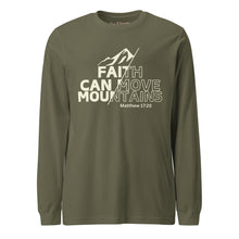 Load image into Gallery viewer, Faith Can Move Mountains Unisex Long Sleeve Tee