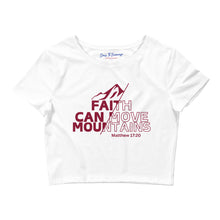 Load image into Gallery viewer, Faith Can Move Mountains Women’s Crop Tee