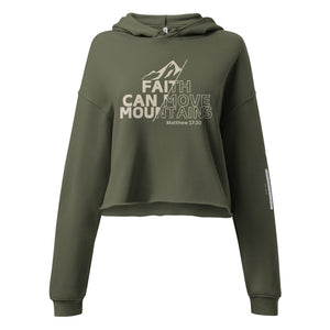 Faith Can Move Mountains Crop Hoodie