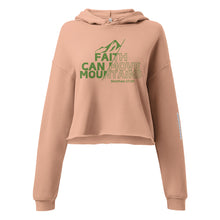 Load image into Gallery viewer, Faith Can Move Mountains Crop Hoodie