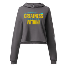 Load image into Gallery viewer, Greatness Begins Within Crop Hoodie