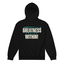 Load image into Gallery viewer, Greatness Begins Within Youth heavy blend hoodie