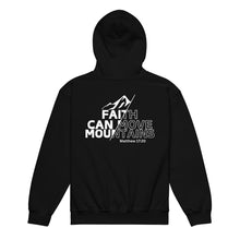 Load image into Gallery viewer, Faith Can Move Mountains Youth heavy blend hoodie