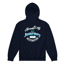 Load image into Gallery viewer, Greatness Is A Journey Not A Destination Youth heavy blend hoodie