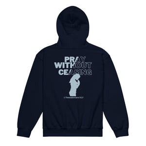 Pray Without Ceasing (Female) Youth heavy blend hoodie