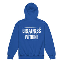 Load image into Gallery viewer, Greatness Begins Within Youth heavy blend hoodie