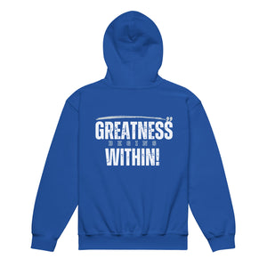 Greatness Begins Within Youth heavy blend hoodie