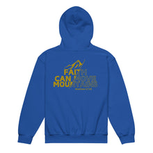 Load image into Gallery viewer, Faith Can Move Mountains Youth heavy blend hoodie