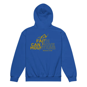 Faith Can Move Mountains Youth heavy blend hoodie