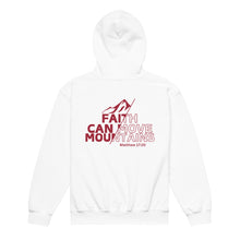 Load image into Gallery viewer, Faith Can Move Mountains Youth heavy blend hoodie