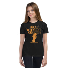 Load image into Gallery viewer, Pray Without Ceasing (Female) Youth Short Sleeve T-Shirt