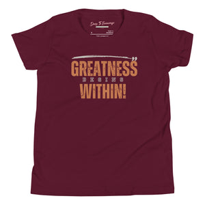 Greatness Begins Within Youth Short Sleeve T-Shirt